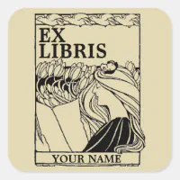 Ex Libris Sticker Art Nouveau Forest, 15 Personalized Exlibris, Literary  Gifts, Beautiful Book Club Gifts 