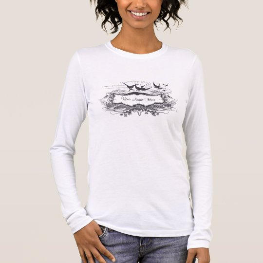 Art Nouveau Birds Long Sleeve T-Shirt