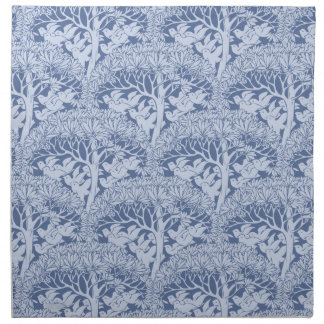 Art Nouveau Birds Through Trees Pattern Napkin Set