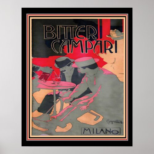 Art Nouveau Bitter Campari by Adolfo Hohenstein Poster