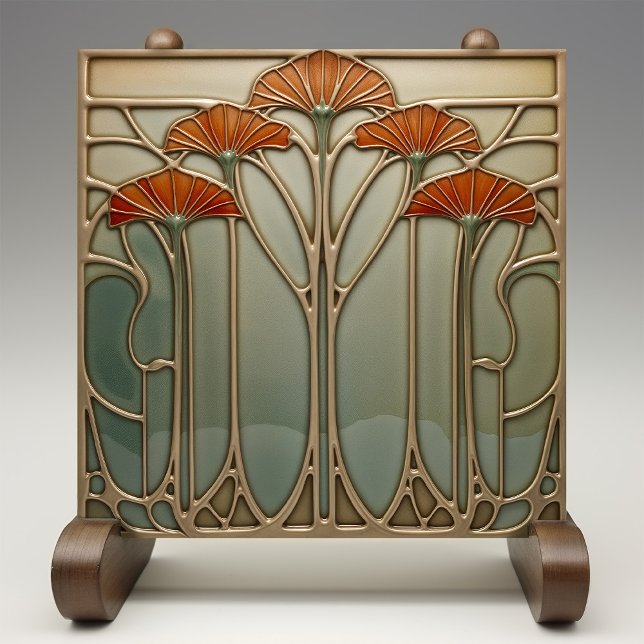 Art Nouveau Bloom [Set 1/4] Ceramic Tile (Creator Uploaded)