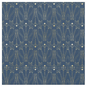 Art Nouveau. Blue. Fabric