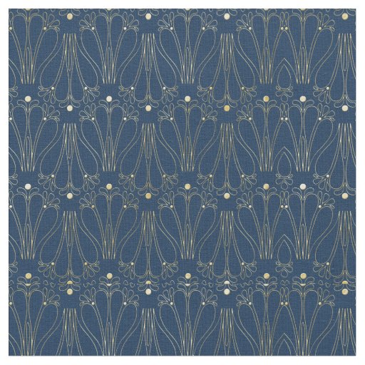 Art Nouveau. Blue. Fabric