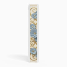 Art Nouveau Blue Floral Wedding Planner Binder