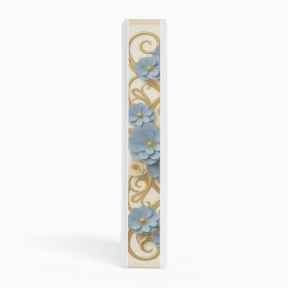 Art Nouveau Blue Floral Wedding Planner Binder