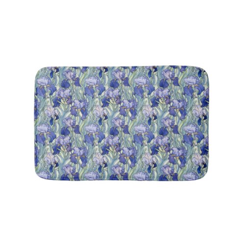 Art Nouveau Blue Iris Bath Mat