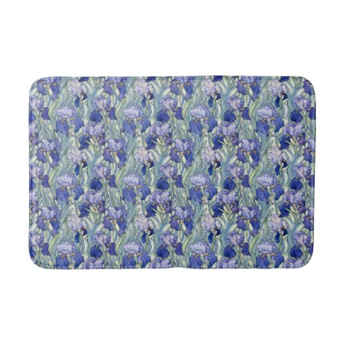 Art Nouveau Blue Iris Bath Mat