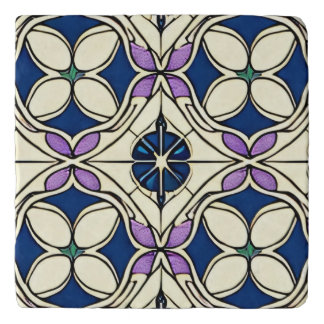 Art Nouveau Blue Tile Trivet