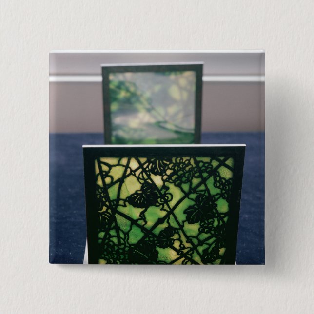 Art Nouveau bookends, Tiffany Studios, c.1894 Pinback Button (Front)