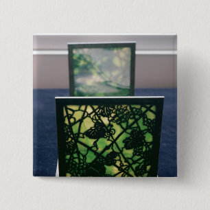 Art Nouveau bookends, Tiffany Studios, c.1894 Pinback Button