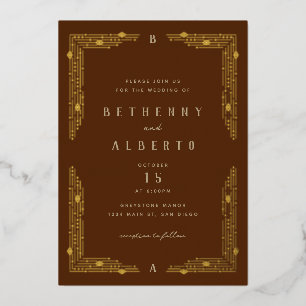  Art Nouveau Border Foil Invitation