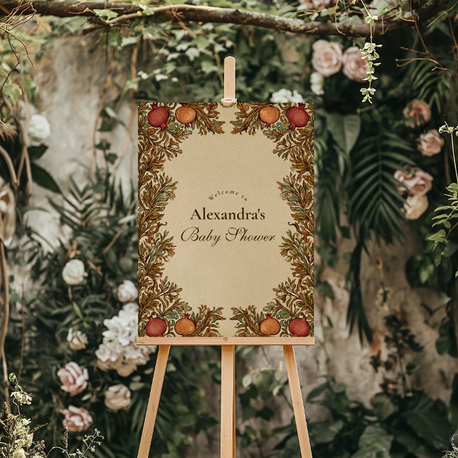 Art Nouveau Botanical Baby Shower Foam Board (Creator Uploaded)