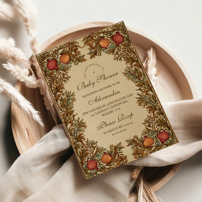 Art Nouveau Botanical Baby Shower Invitation (Creator Uploaded)