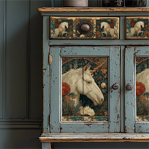 Art Nouveau Botanical William Morris Style Unicorn Tissue Paper