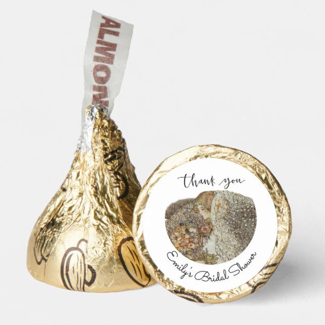 Art Nouveau Bridal Shower Chocolate Favors (Front)