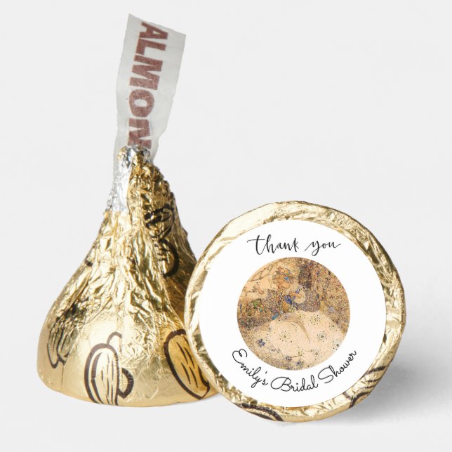 Art Nouveau Bridal Shower Chocolate Favors (Front)