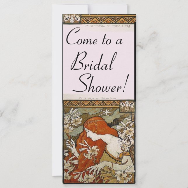 Art Nouveau Bridal Shower Invitation (Front)