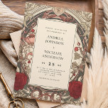 Art Nouveau Burgundy Floral Wedding Invitation<br><div class="desc">Romantic Art Nouveau burgundy floral wedding invitation featuring ornate botanical illustration, vintage-inspired detailing, and timeless elegant typography. Perfect for classic ceremonies, formal venues, autumn weddings, and refined vintage celebrations, this richly decorative design creates a sophisticated first impression. A beautiful choice for couples seeking a vintage floral wedding invitation with graceful...</div>