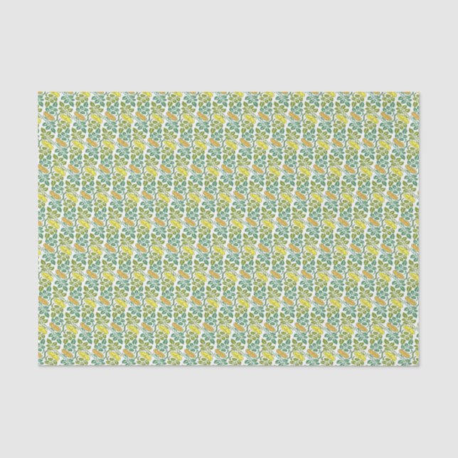 Art Nouveau Buttercup floral wallpaper damask Tissue Paper (Front)