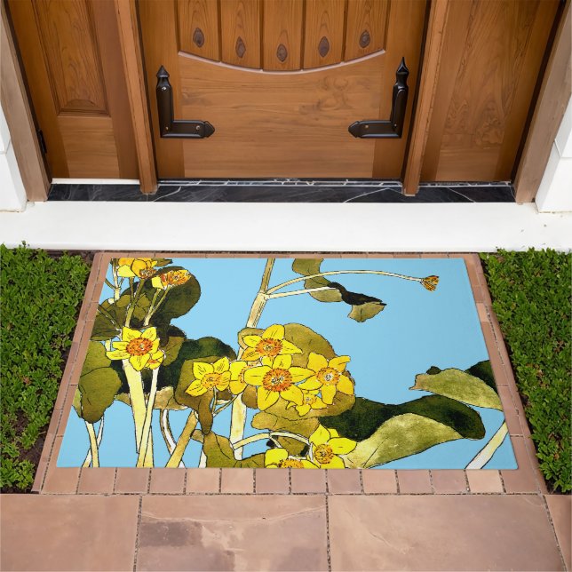 Art Nouveau Buttercups Doormat (Outdoor)