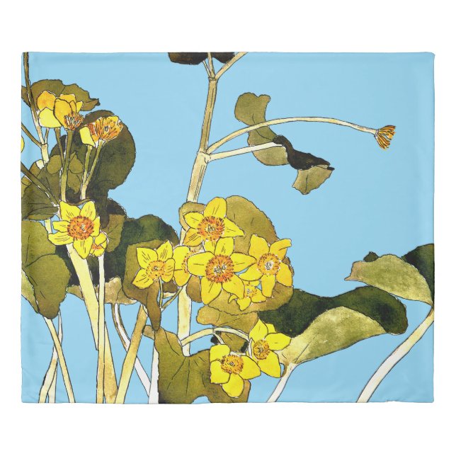 Art Nouveau Buttercups Duvet Cover (Front)