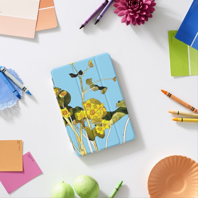 Art Nouveau Buttercups iPad Mini Cover (In Situ)