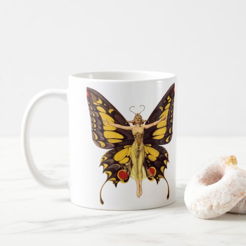 Art Nouveau Butterfly Fairy Coffee Mug
