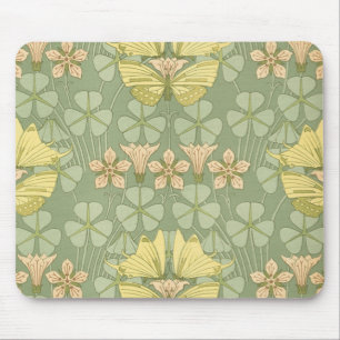 Art Nouveau Butterfly Garden - Mousepad