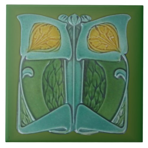 Art Nouveau c 1900 Repro Cleveland Majolica Tile