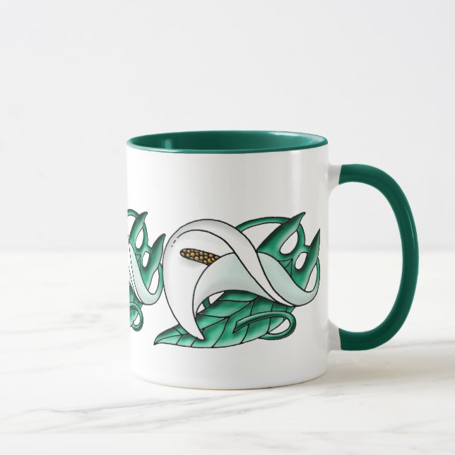 Art Nouveau calla lily Mug (Right)