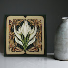 Art Nouveau Calla Lily Symmetrical Floral Wall Art