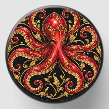 Art Nouveau Candle Favor – Eva the Ruby Octopus