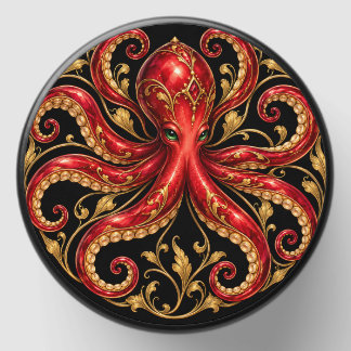 Art Nouveau Candle Favor – Eva the Ruby Octopus Mini Candle Favors