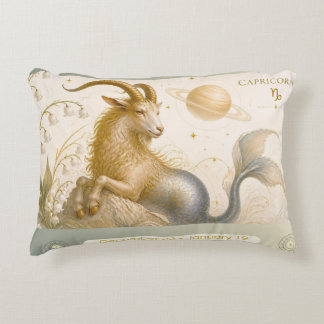 Art Nouveau Capricorn Decorative Throw Pillow