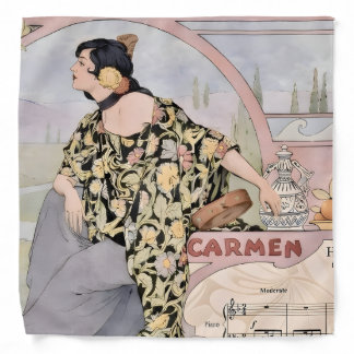 Art Nouveau Carmen Habanera Print – Vintage Opera  Bandana