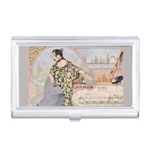Art Nouveau Carmen Habanera Print – Vintage Opera Business Card Case
