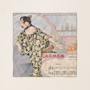Art Nouveau Carmen Habanera Print – Vintage Opera  Scarf