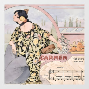 Art Nouveau Carmen Habanera Print – Vintage Opera  Wall Decal
