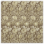 Art Nouveau Carnation Damask, Brown and Cream Fabric