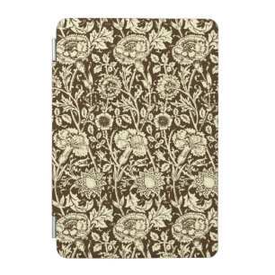 Art Nouveau Carnation Damask, Brown and Cream iPad Mini Cover