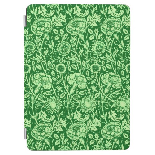 Art Nouveau Carnation Damask Emerald Green iPad Air Cover