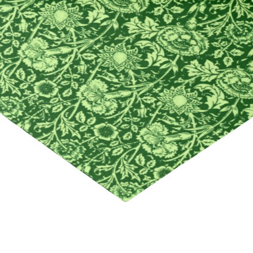 Art Nouveau Carnation Damask Forest Green Tissue Paper