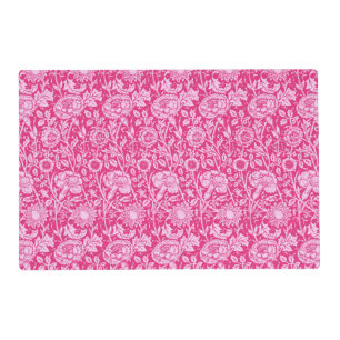 Art Nouveau Carnation Damask, Fuchsia Pink Placemat