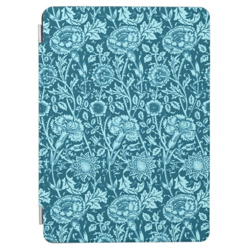 Art Nouveau Carnation Damask Indigo and Sky Blue  iPad Air Cover