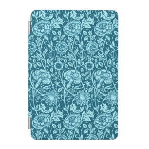 Art Nouveau Carnation Damask, Indigo and Sky Blue iPad Mini Cover