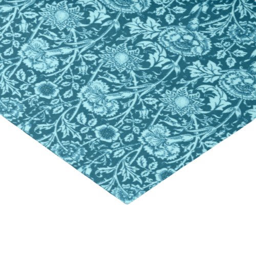 Art Nouveau Carnation Damask Indigo and Sky Blue  Tissue Paper