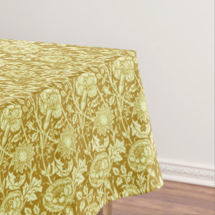 Art Nouveau Carnation Damask, Mustard and Yellow   Tablecloth