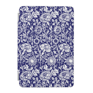 Art Nouveau Carnation Damask, Navy and White Cover