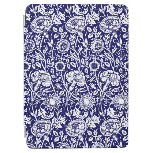 Art Nouveau Carnation Damask Navy and White Cover