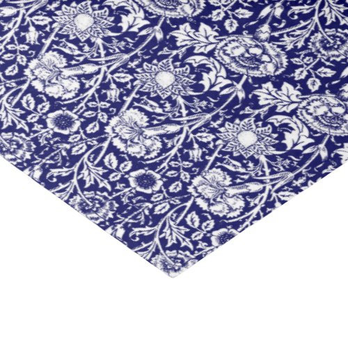 Art Nouveau Carnation Damask Navy and White Tissue Paper